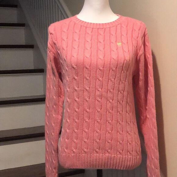 LILY PULITZER Women’s Pink Cable Knit Sweater Size S - Picture 5 of 9